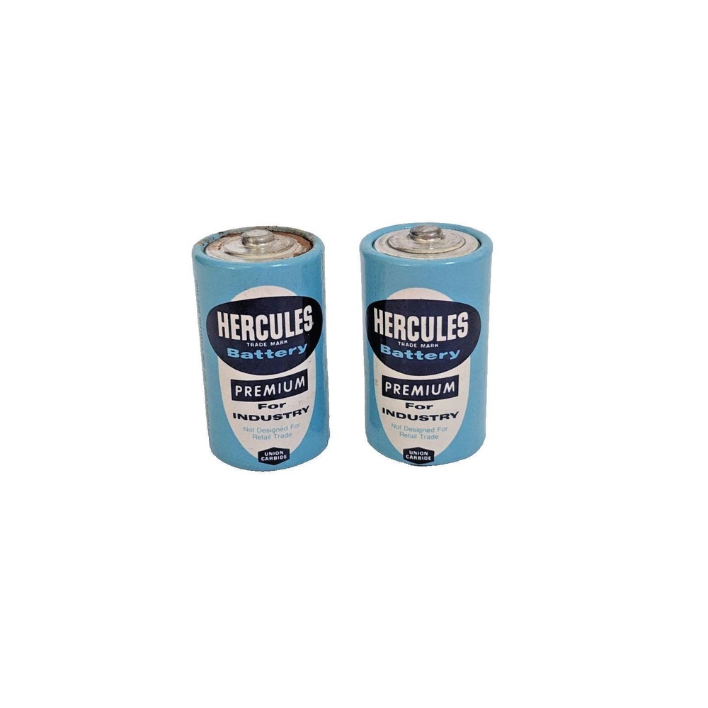 Vintage Hercules D Batteries Union‎ Carbide Industrial Advertising Props USA Lot